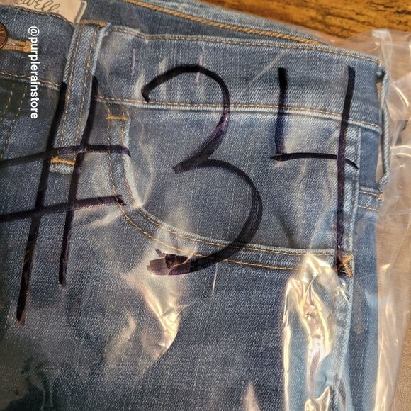 Madewell Jeans 27 Skinny 10" High Rise Leavitt Wash M6234 Tummy Control Stretch - Picture 13 of 13